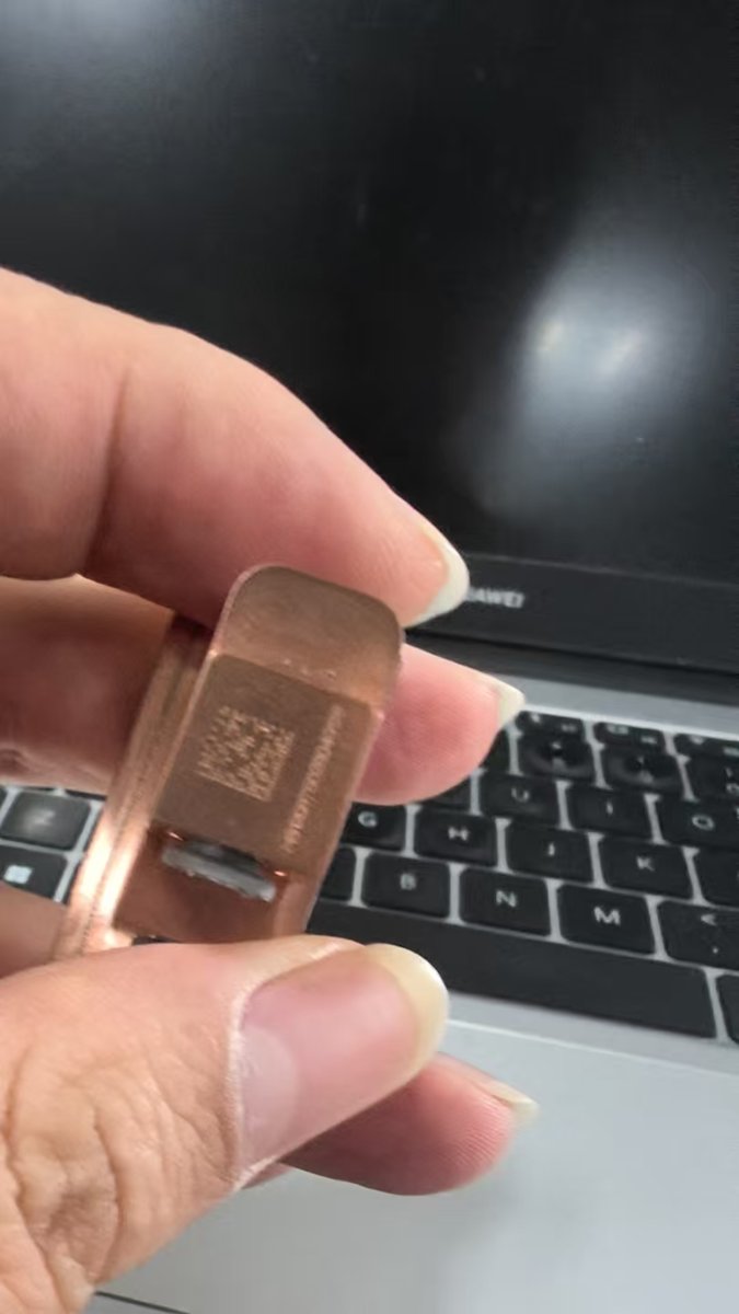 铜件二维码激光打标样品
